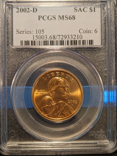 2002 pcgs 68 - 2002-d, sacagawea